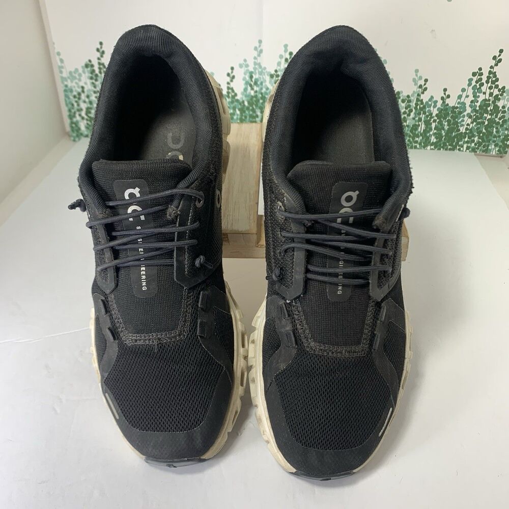 On Running Cloud Women’s Black Athletic Running Shoes Sneakers Size 7.5 - Picture 5 of 16